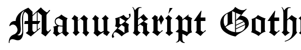 Manuskript Gothisch font preview